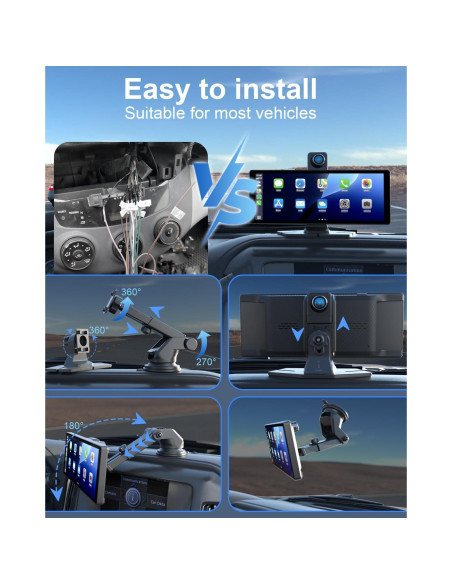 Pantalla Táctil 10.26" Xroose Carplay 4K con Cámara 1080P Pantalla Táctil 10.26" Xroose Carplay 4K con Cámara 1080P