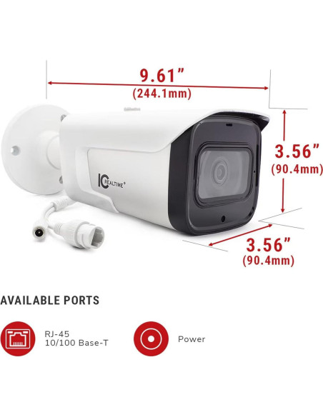 Cámara de red IR IC Realtime 4MP con lente motorizada Cámara de red IR IC Realtime 4MP con lente motorizada