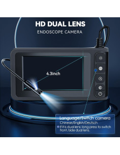 Cámara Endoscópica Industrial Doble Lente SKYBASIC 4.3" HD 2