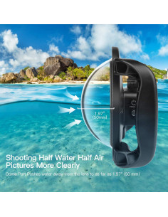 Puerto Dome SHOOT para GoPro Hero 13/12/11/10/9 - Impermeable hasta 30m 2