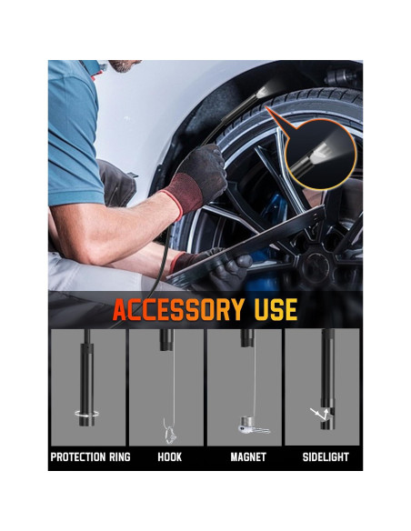 Cámara Endoscopio ZOIOT HD 1920P 1.8m IP67 7.9mm Luz LED Cámara Endoscopio ZOIOT HD 1920P 1.8m IP67 7.9mm Luz LED