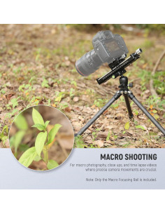 Riel de Enfoque Macro NEEWER GM-MP2 140mm con Rotación 360 2