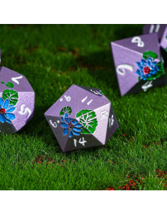 Juego de Dados Metálicos Lotus Flower CRITALLIC 7 Piezas 2