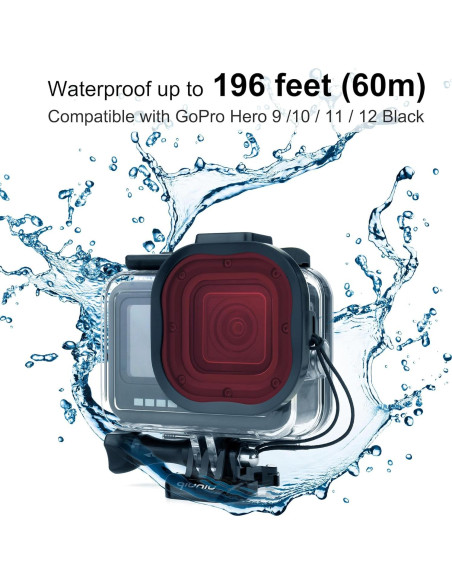 Funda de Buceo Impermeable QiuNiu para GoPro Hero 9-13