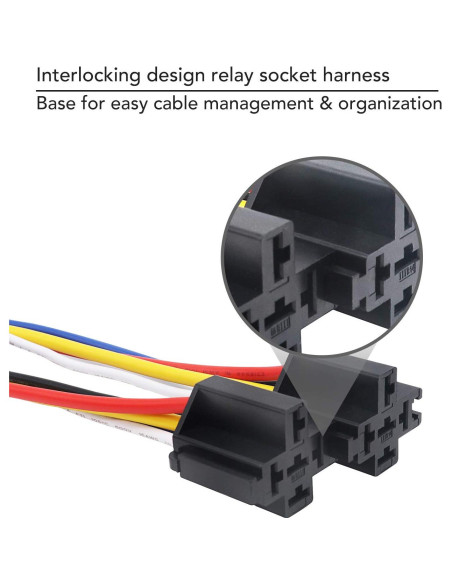 Relé Automotriz SPDT 12V 40A/30A Recoil 2 Pack con Zócalos