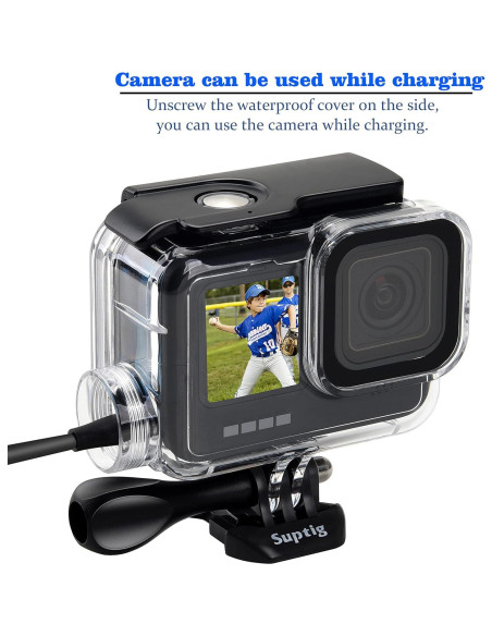 Carcasa Impermeable Suptig para GoPro Hero 9-13, 50m Buceo