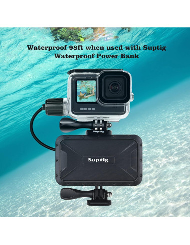 Carcasa Impermeable Suptig para GoPro Hero 9-13, 50m Buceo