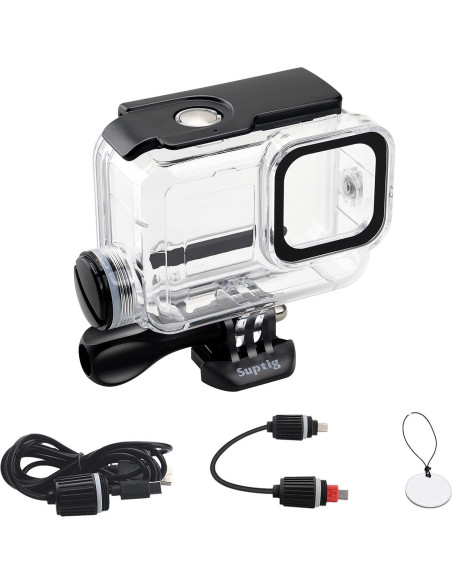 Carcasa Impermeable Suptig para GoPro Hero 9-13, 50m Buceo
