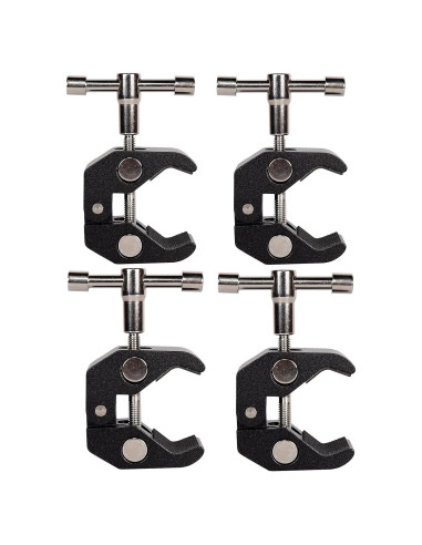 4Pack Super Clamp QYXINC con rosca 1/4 y 3/8 para fotografía