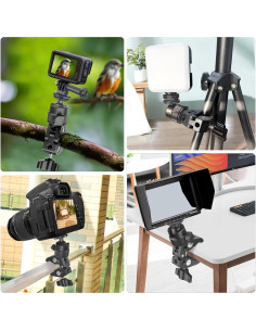 Soporte de cámara Super Clamp JINSUI con cabezal esférico 360 2