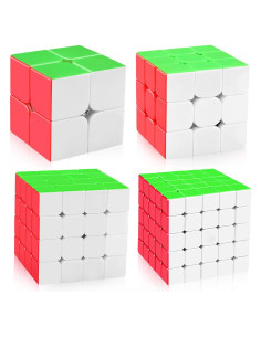 Conjunto de Cubos Rápidos D-FantiX Meilong 2x2 3x3 4x4 5x5 en Caja