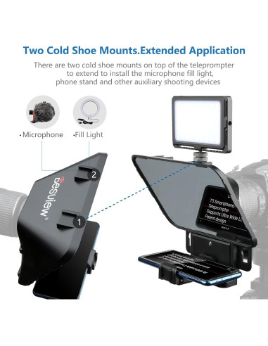 Teleprompter Portátil Desview T3 para iPad hasta 11" HD