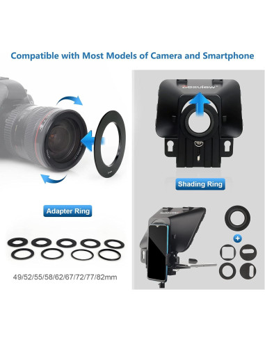 Teleprompter Portátil Desview T3 para iPad hasta 11" HD