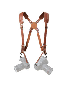 Arnés de cámara dual Padwa Lifestyle cuero marrón 20 kg