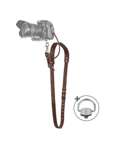 Correa de cámara de cuero C Coiro marrón ajustable para DSLR