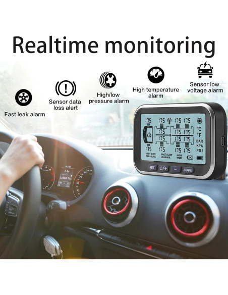 Monitoreo de Presión de Neumáticos Tyona TM6 8 Sensores