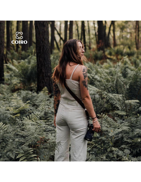 Correa de cámara de cuero C Coiro marrón ajustable para DSLR