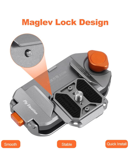 Clip de Mochila para Cámara EQ38 - Anticaída y Antideslizante