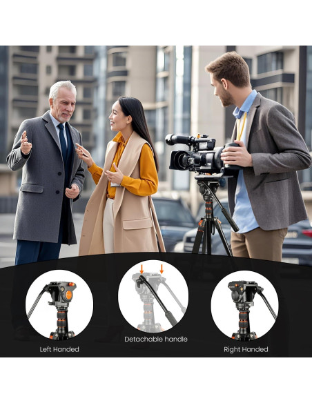 Trípode de Video Profesional Victiv 183 cm Aluminio DSLR