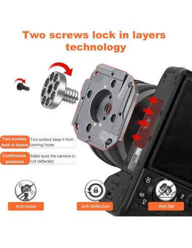 Clip de Mochila para Cámara EQ38 - Anticaída y Antideslizante