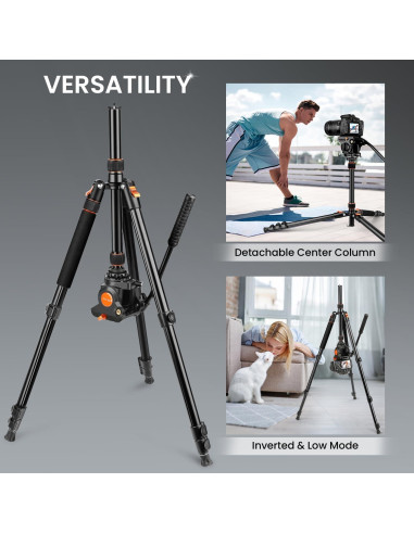 Trípode de Video Profesional Victiv 183 cm Aluminio DSLR