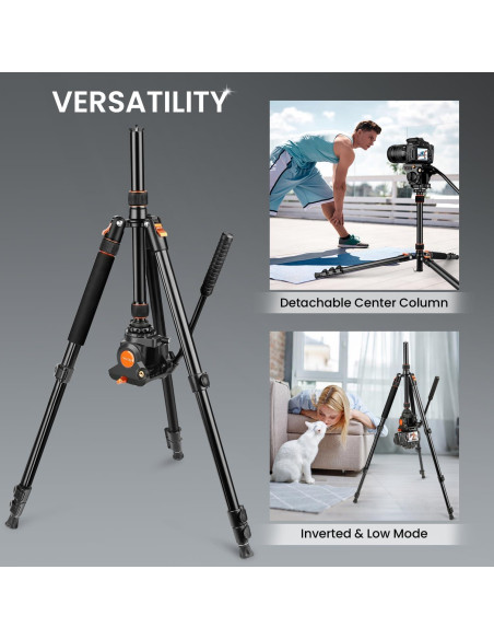 Trípode de Video Profesional Victiv 183 cm Aluminio DSLR