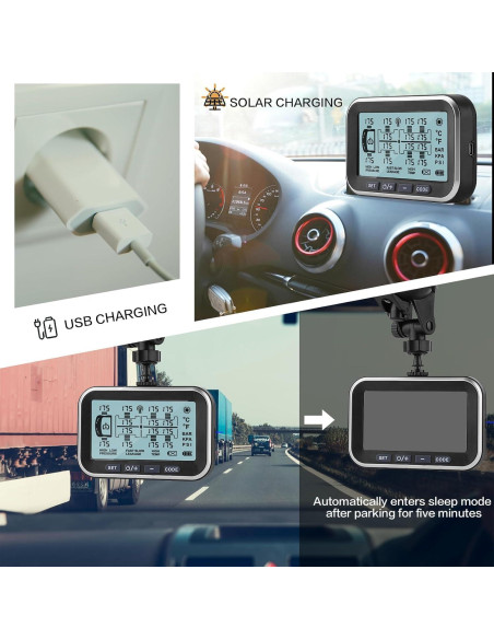 Monitoreo de Presión de Neumáticos Tyona TM6 8 Sensores