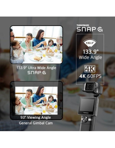 Cámara de Vlogging THINKWARE SNAP-G Plus 4K 60FPS Gimbal