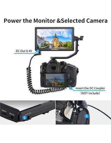 Monitor de Campo FEELWORLD S55 V3 6" FHD HDMI 4K con Batería