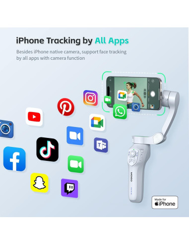 Estabilizador de Cardán MOGO para iPhone 16 Pro Max - Seguimiento 360