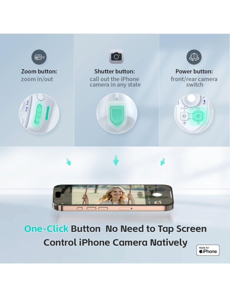 Estabilizador de Cardán MOGO para iPhone 16 Pro Max - Seguimiento 360