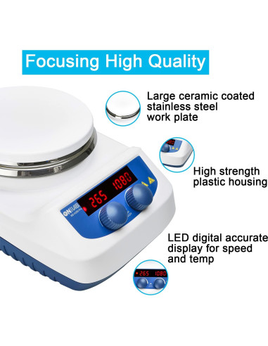 Placa Calentadora Digital ONiLAB 28cm con Agitador 3000mL