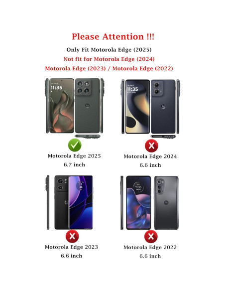 Funda Protectora Motorola Edge 2025 PUSHIMEI Grado Militar Funda Protectora Motorola Edge 2025 PUSHIMEI Grado Militar