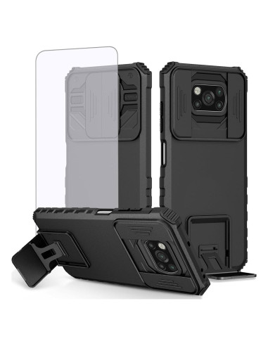 Funda Protectora para Xiaomi Poco X3 NFC/Pro con Soporte y Protector