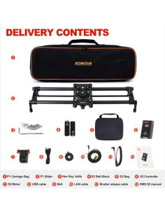 Slider Motorizado KONOVA P1 de Carbono 60cm para Timelapse 2