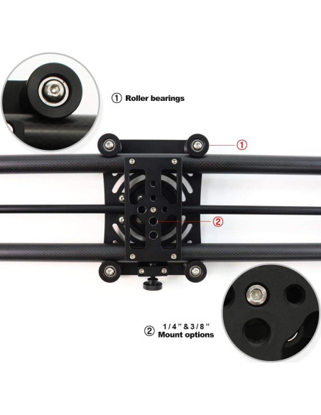 Slider Motorizado KONOVA P1 de Carbono 60cm para Timelapse