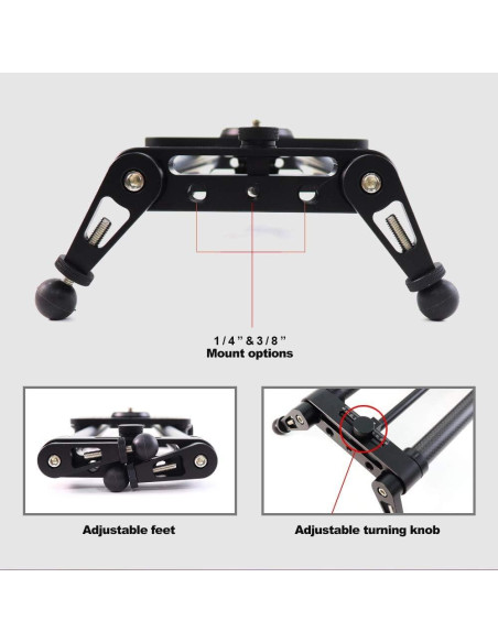 Slider Motorizado KONOVA P1 de Carbono 60cm para Timelapse