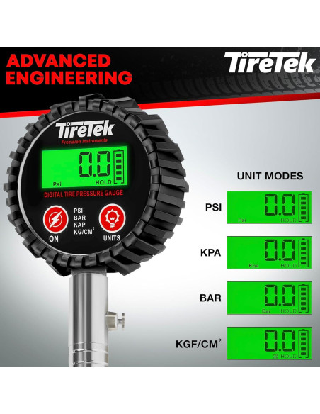 Medidor Digital de Presión de Neumáticos TIRETEK 200 PSI