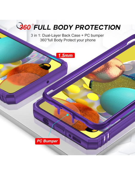 Funda LeYi para Samsung Galaxy A51 con Soporte y Protector