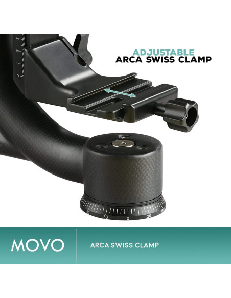 Cabezal de trípode Movo GH800 MKII fibra de carbono 15 kg