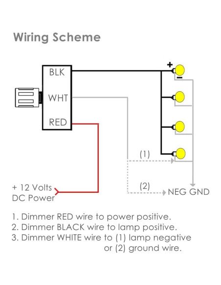 Atenuador de luz 12V Obeaming PWM para RV y barcos