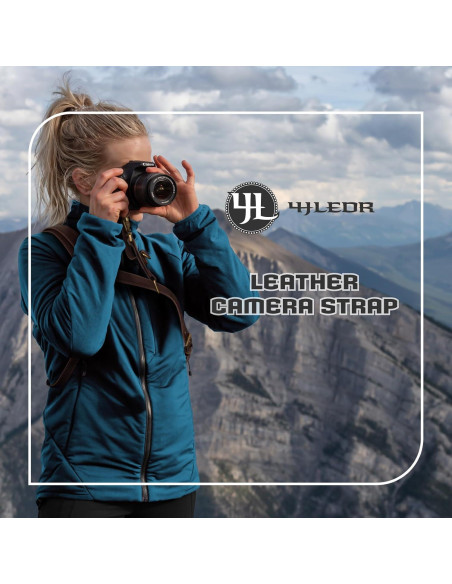 Arnés de cámara de cuero 4J LEDR ajustable para DSLR