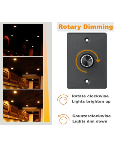 Atenuador de luz 12V Obeaming PWM para RV y barcos