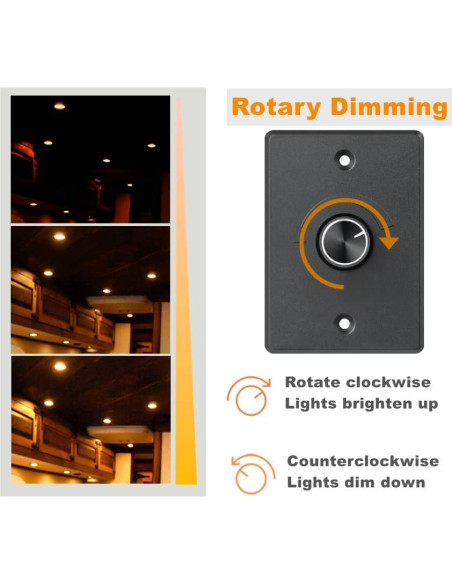 Atenuador de luz 12V Obeaming PWM para RV y barcos