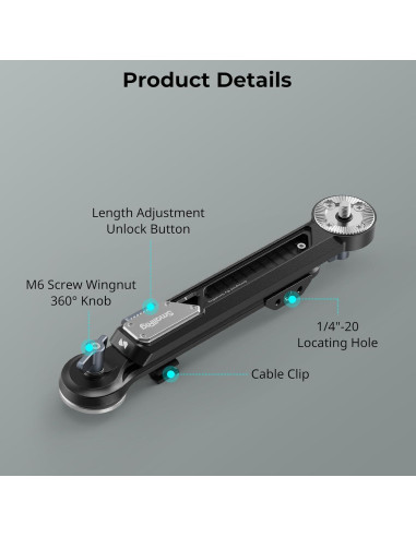 Adaptador de brazo de extensión SmallRig 5206 para rig de hombro