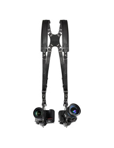 Arnés Doble para Cámara Jumyee con Correas Ajustables - Negro