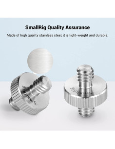 Adaptador Tornillo Macho Doble 1/4" SMALLRIG 2 Piezas 2