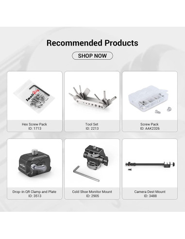 Adaptador Tornillo Macho Doble 1/4" SMALLRIG 2 Piezas