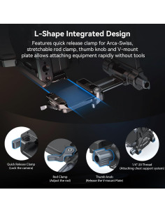 Placa de Batería V-Montable SmallRig 15781 para Cámaras DSLR 2