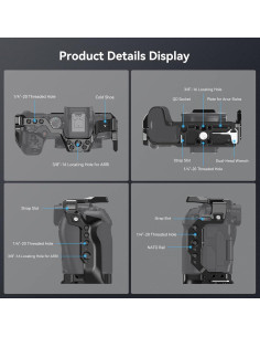 Cage Pequeño para Cámara Canon R8 SmallRig 4212 con Montajes 2